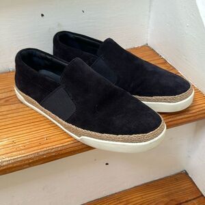 Vince johan suede navy espradrille slip on sneakers size 8.5